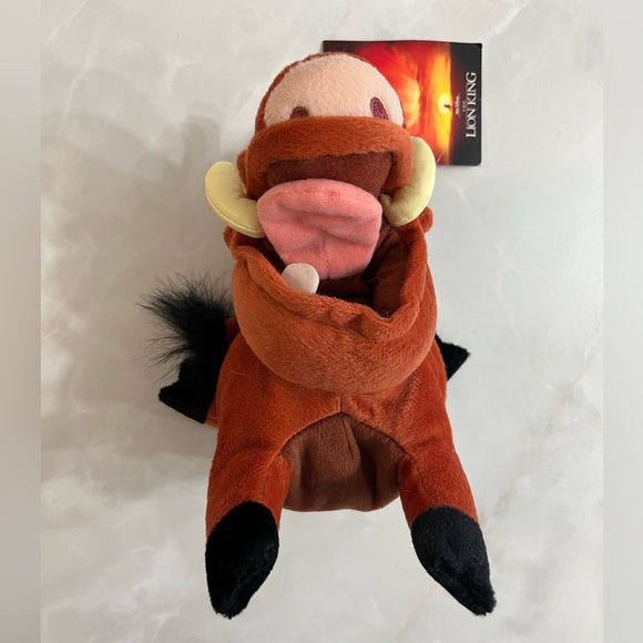 Vintage LION KING Mattel 9" PUMBA Warthog Plush Toy Figure Disney Store Tag On - Picture 5 of 8